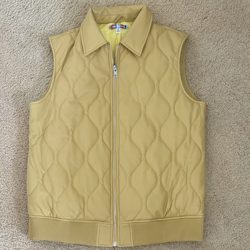 Urban Outfitters Quilted Gold Vest